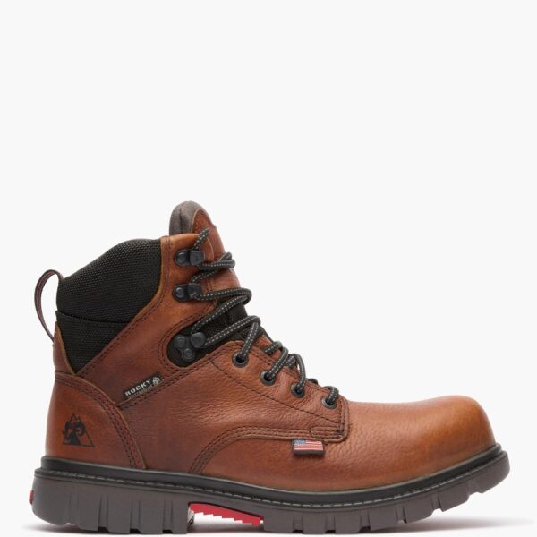 A right profile facing Rocky Worksmart Waterproof Composite Toe 6" Work Boot.