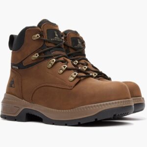 A 3/4 right turned pair of Rocky Worksmart Waterproof Composite Toe 6