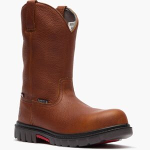 A 3/4 right turned Rocky Worksmart Waterproof Composite Toe Pull-On Work Boot.
