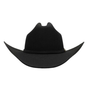 A front-facing look at the Stetson Oakridge 3X Black Cowboy Hat.