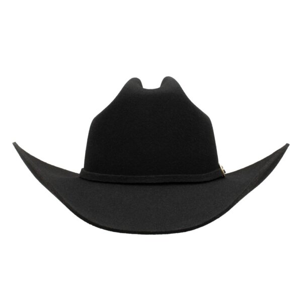A front-facing look at the Stetson Oakridge 3X Black Cowboy Hat.