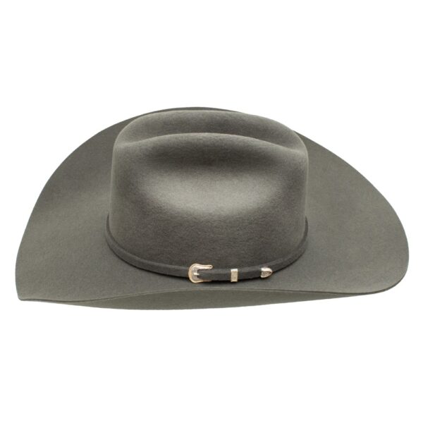 A profile look at the Stetson Oakridge 3X Granite Cowboy Hat.