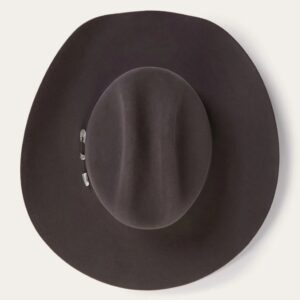 A look at the crown of a Stetson Skyline 6X Granite Cowboy Hat.
