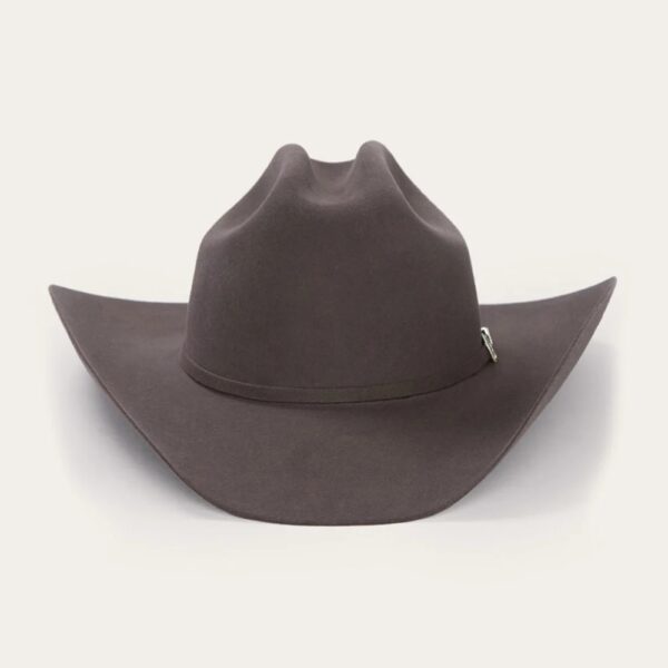 A front-facing look at the Stetson Skyline 6X Granite Cowboy Hat.
