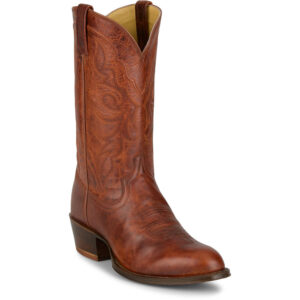 A 3/4 turned Tony Lama Marco 12" Cognac Western Boot.