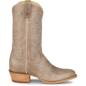 A right profile facing Tony Lama Marco 12" Grey Western Boot.