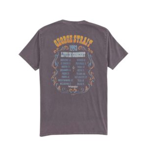 A picture of the back of a Wrangler Short Sleeve George Strait Graphic T-Shirt.