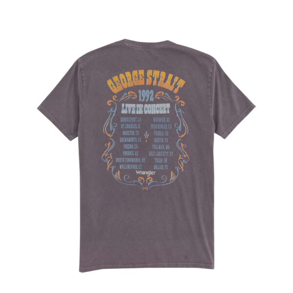 A picture of the back of a Wrangler Short Sleeve George Strait Graphic T-Shirt.