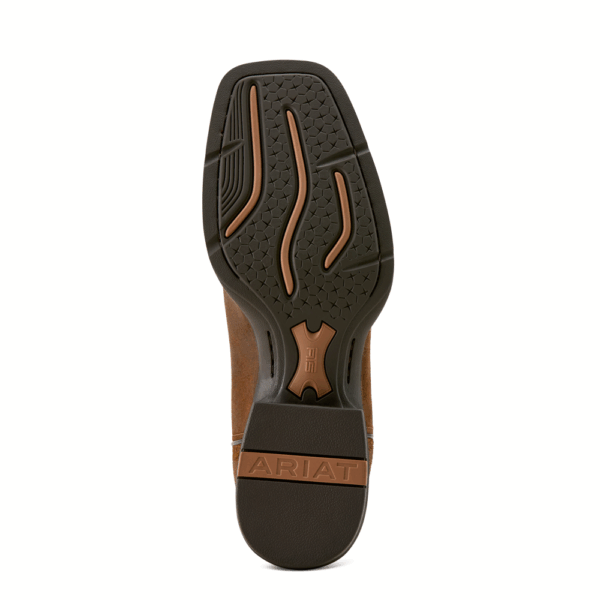 A look at the sole of an Ariat Sport Big Country Wide Square Toe Cowboy Boot.