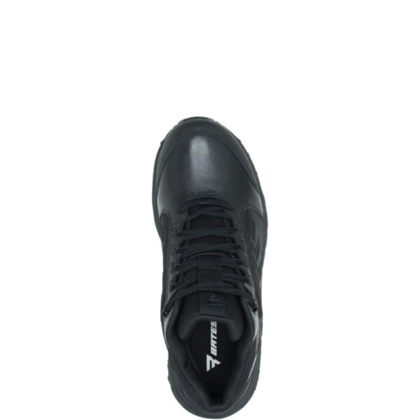 A bird's eye view of the top of a Bates Men's Rush Shield Mid DRYGuard 6" Lace Up Uniform Boot.