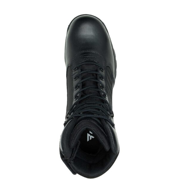 A bird's eye view of the top of a Bates Men's Tactical Sport 2 Tall Side-Zip DRYGuard 8" Lace Up Uniform Boot.