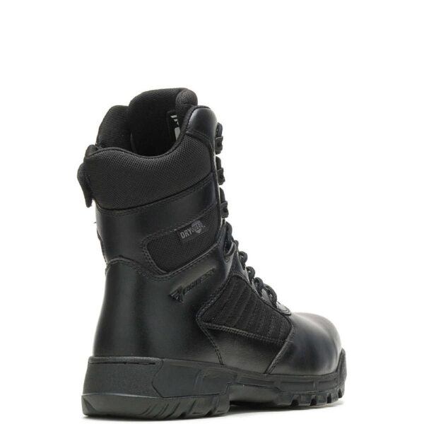 A look at the back and heel of a Bates Men's Tactical Sport 2 Tall Side-Zip DRYGuard Composite Toe 8" Lace Up Uniform Boot.
