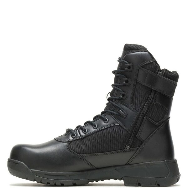 A look at the instep of a Bates Men's Tactical Sport 2 Tall Side-Zip DRYGuard Composite Toe 8" Lace Up Uniform Boot.