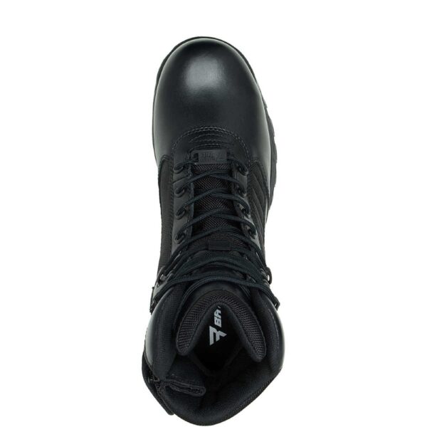 A bird's eye view of the top of a Bates Men's Tactical Sport 2 Tall Side-Zip DRYGuard Composite Toe 8" Lace Up Uniform Boot.
