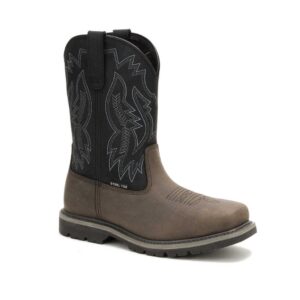 A 3/4 turned CAT Men's Colorado Frontier Steel Toe Pull-On Work Boot.