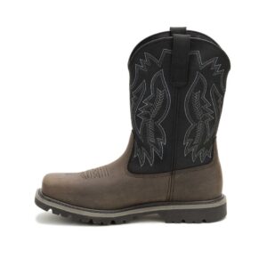 A look at the instep of a CAT Men's Colorado Frontier Steel Toe Pull-On Work Boot.