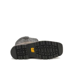 A look at the sole of a CAT Men's Colorado Frontier Steel Toe Pull-On Work Boot.