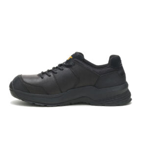 A look at the instep of a CAT Men's Streamline 2.0 Leather Composite Toe Work Shoe.