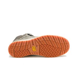 A look at the sole of a CAT Men's Streamline Court Mid Composite Toe Work Shoe.