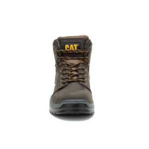 A forward-facing shot of the toe of a CAT Men's Striver Steel Toe 6