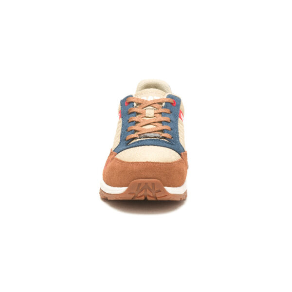 A forward-facing shot of the toe of a CAT Men's Venward Composite Toe Work Shoe.