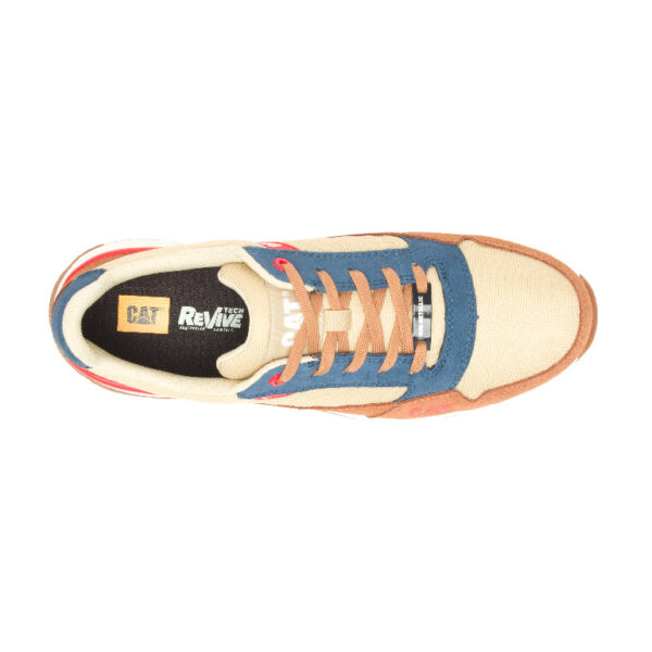 A bird's eye view of the top of a CAT Men's Venward Composite Toe Work Shoe.