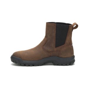 A look at the instep of a CAT Men's Wheelbase Steel Toe Pull-On Work Boot.