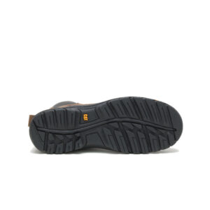 A look at the sole of a CAT Men's Wheelbase Steel Toe Pull-On Work Boot.