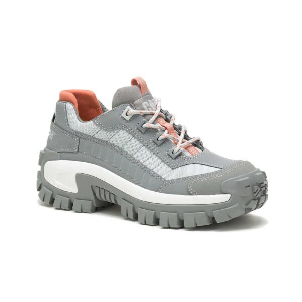A 3/4 turned CAT Women's Invader Steel Toe Work Shoe.