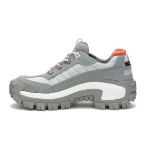 A look at the instep of a CAT Women's Invader Steel Toe Work Shoe.