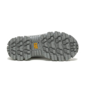 A look at the sole of a CAT Women's Invader Steel Toe Work Shoe.
