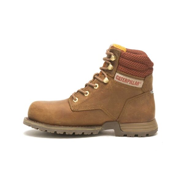 A look at the instep of a CAT Women's Paisley 6" Steel Toe Lace Up Work Boot.