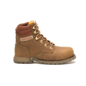 A right profile facing CAT Women's Paisley 6" Steel Toe Lace Up Work Boot.