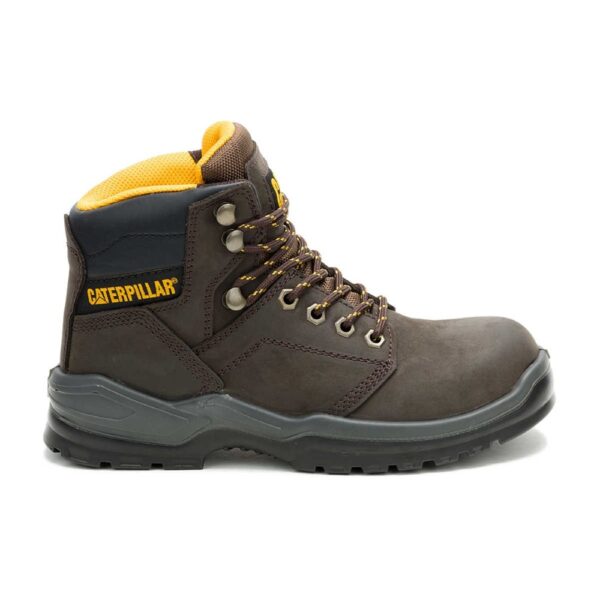 A right profile facing CAT Women's Striver Steel Toe 6" Lace Up Work Boot.