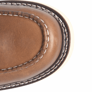 A bird's eye view of the toe of a Carolina Amp Roughout 6