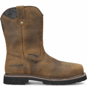 A right profile facing shot of a Carolina Judge Waterproof Composite Toe 10" Pull-On Work Boot.
