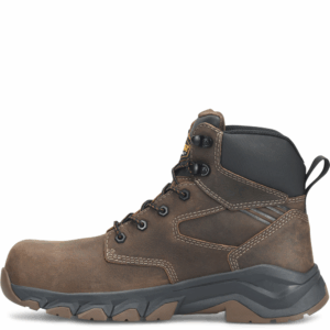 A look at the instep on a Carolina Subframe Composite Toe 6" Lace Up Work Boot.