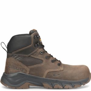 A right profile facing shot of a Carolina Subframe Composite Toe 6" Lace Up Work Boot.