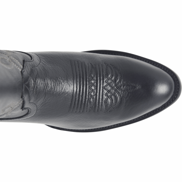 A bird's eye view of the toe of a Double H Phantom Rider Corvus Pull-On Work Boot.