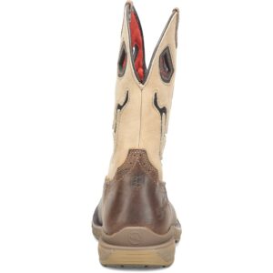 A look at the back and heel of a Double H Phantom Rider Syphon Pull-On Work Boot.