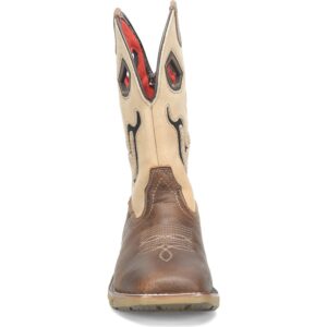 A forward-facing shot of the toe of a Double H Phantom Rider Syphon Pull-On Work Boot.