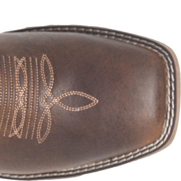 A bird's eye view of the toe of a Double H Phantom Rider Syphon Pull-On Work Boot.