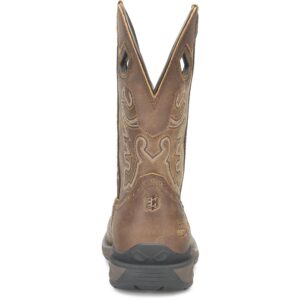 A look at the back and heel of a Double H Phantom Rider Wilmore Waterproof Pull-On Work Boot.