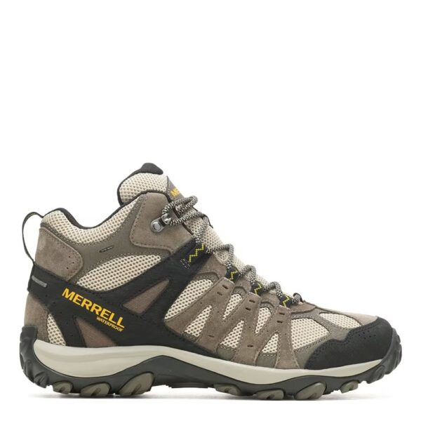 A right profile facing Merrell Men's Accentor 3 Mid Waterproof Hiking Boot.