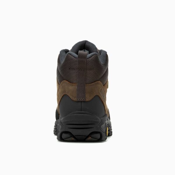 A look at the back and heel of a Merrell Men's Coldpack 3 Thermo Mid Waterproof Insulated Hiking Boot.