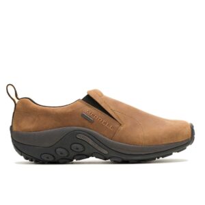 A right profile facing Merrell Men's Jungle Moc Nubuck Waterproof Slip-On Hiking Shoe.