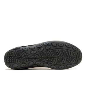 A look at the sole of a Merrell Men's Jungle Moc Nubuck Waterproof Slip-On Hiking Shoe.