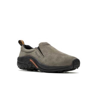 A 3/4 turned Merrell Men's Jungle Moc Slip-On Hiking Shoe.