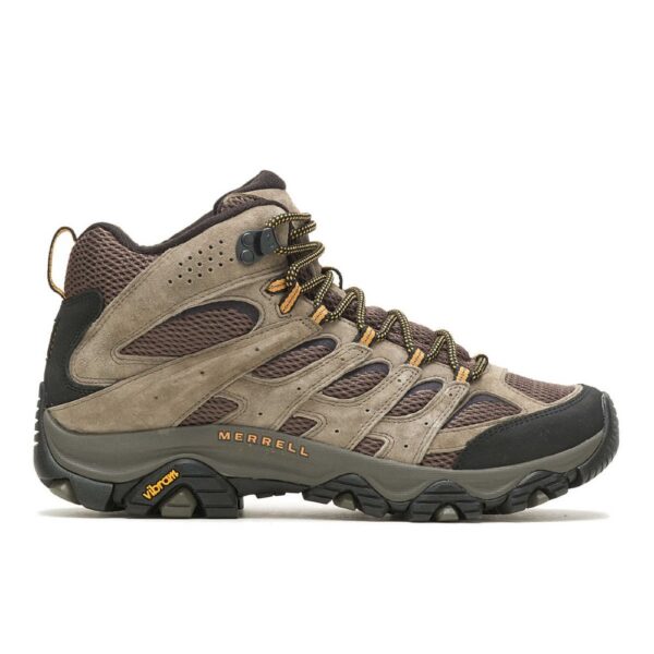 A right profile facing Merrell Men's Moab 3 Mid Hiking Boot.