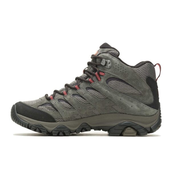 A look at the instep of a Merrell Men's Moab 3 Mid Waterproof Hiking Boot.